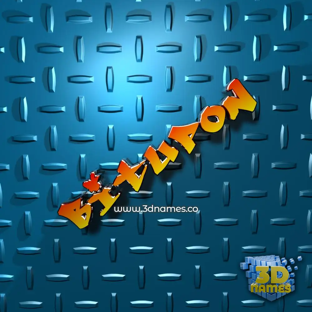 bitupon in Grid Style style - 3D name wallpaper