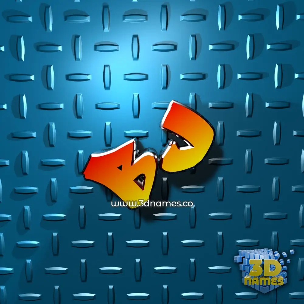 bj in Grid Style style - 3D name wallpaper
