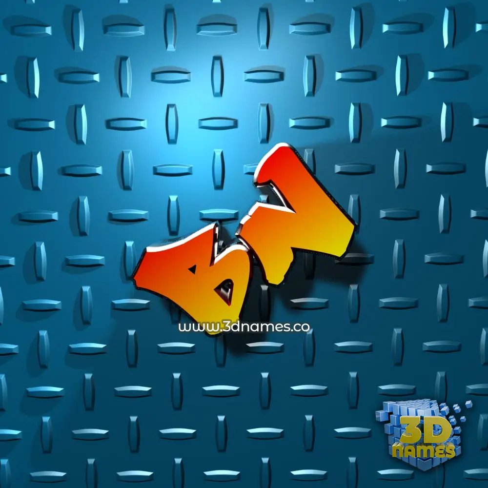 bn in Grid Style style - 3D name wallpaper