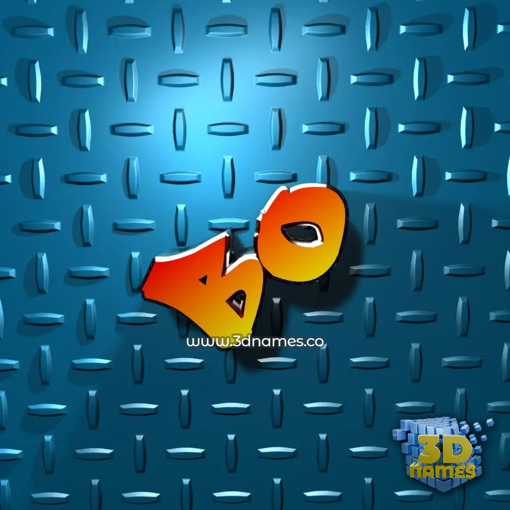 bo in Grid Style style - 3D name wallpaper