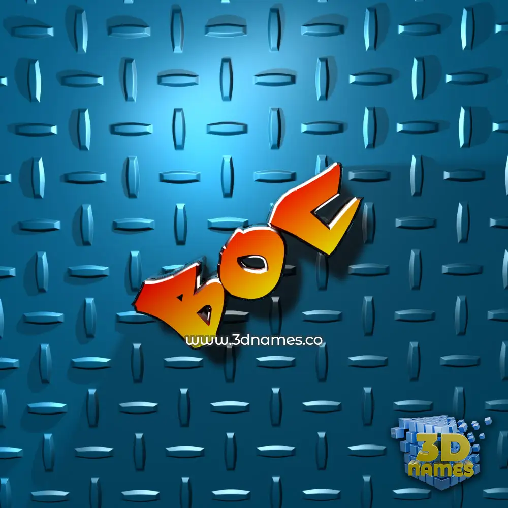 boc in Grid Style style - 3D name wallpaper