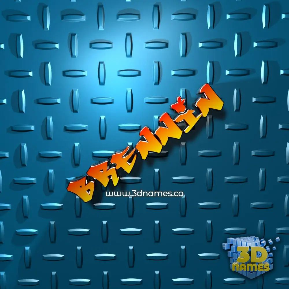 brennin in Grid Style style - 3D name wallpaper