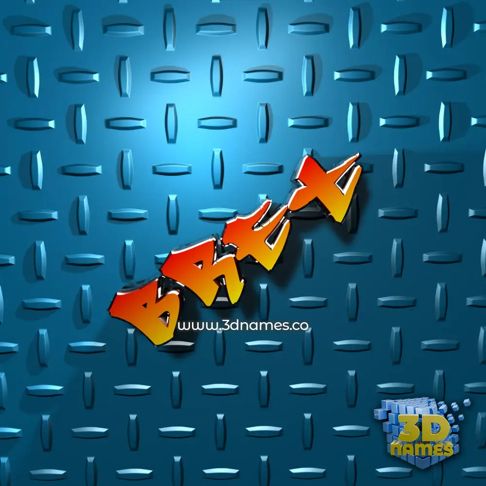 bret in Grid Style style - 3D name wallpaper