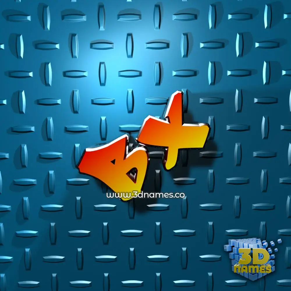 bx in Grid Style style - 3D name wallpaper