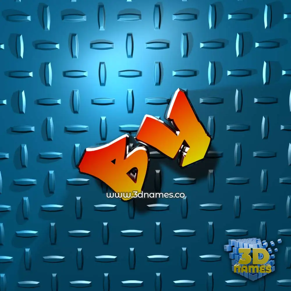 by in Grid Style style - 3D name wallpaper
