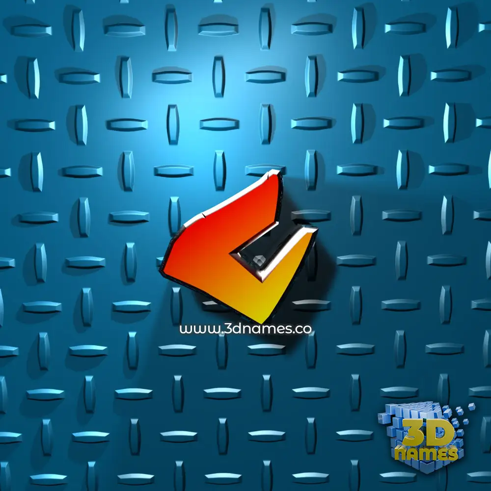 c in Grid Style style - 3D name wallpaper