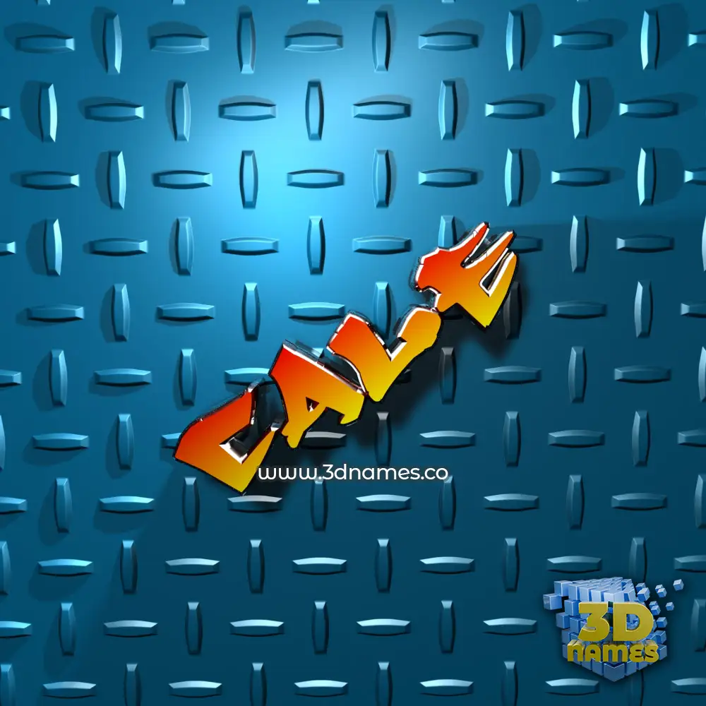 cale in Grid Style style - 3D name wallpaper