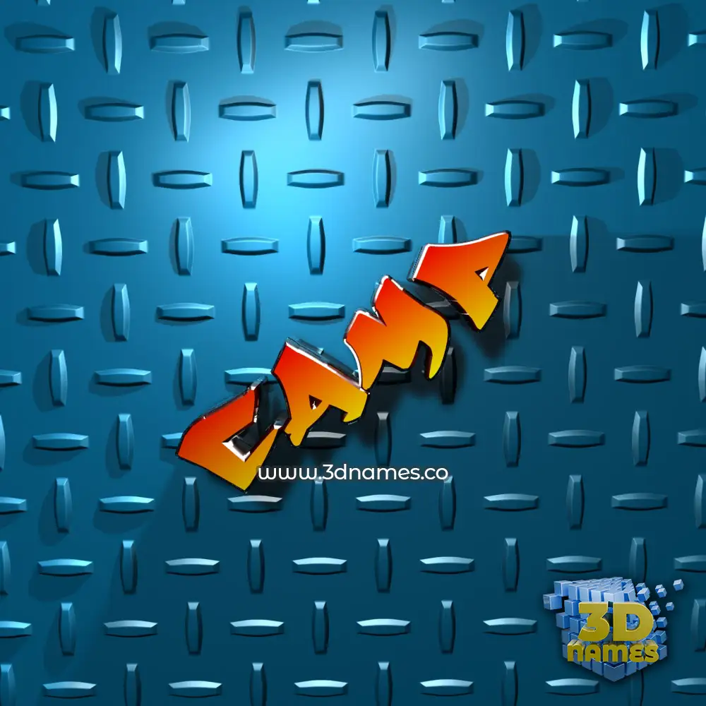 camp in Grid Style style - 3D name wallpaper
