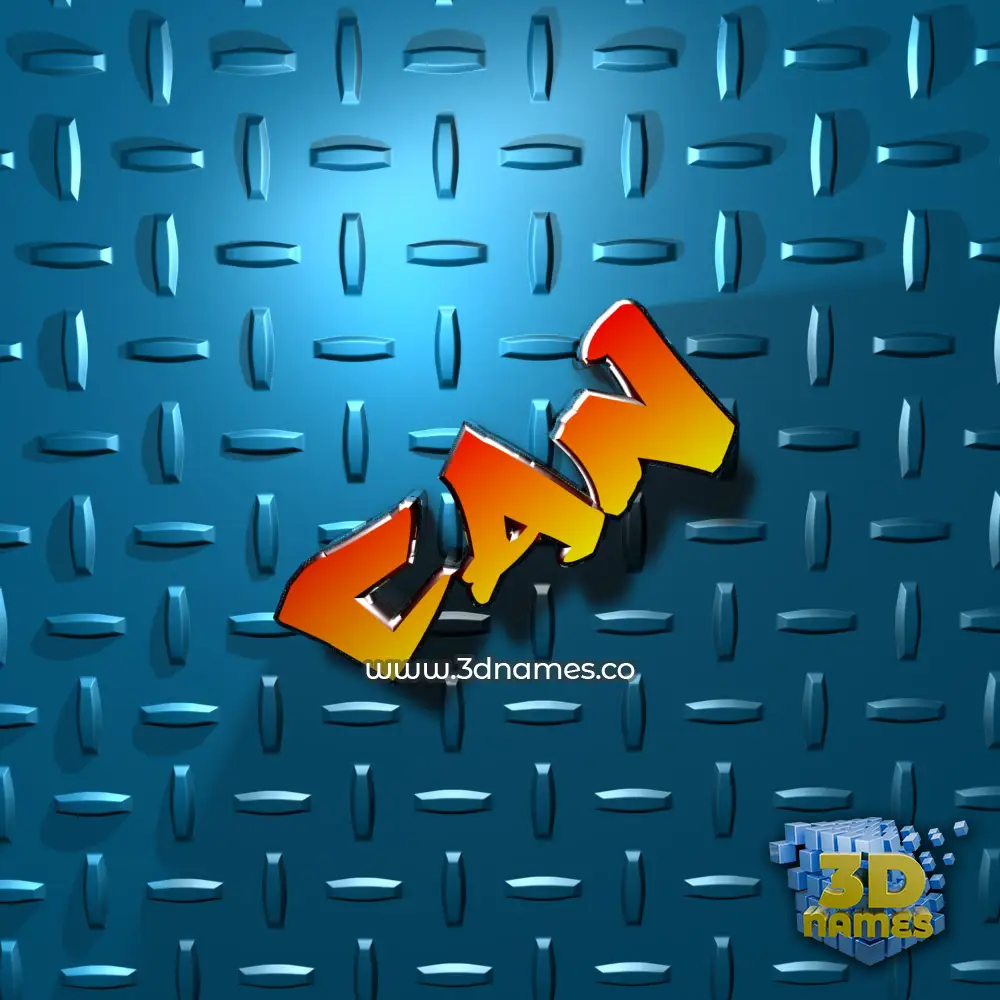 can in Grid Style style - 3D name wallpaper