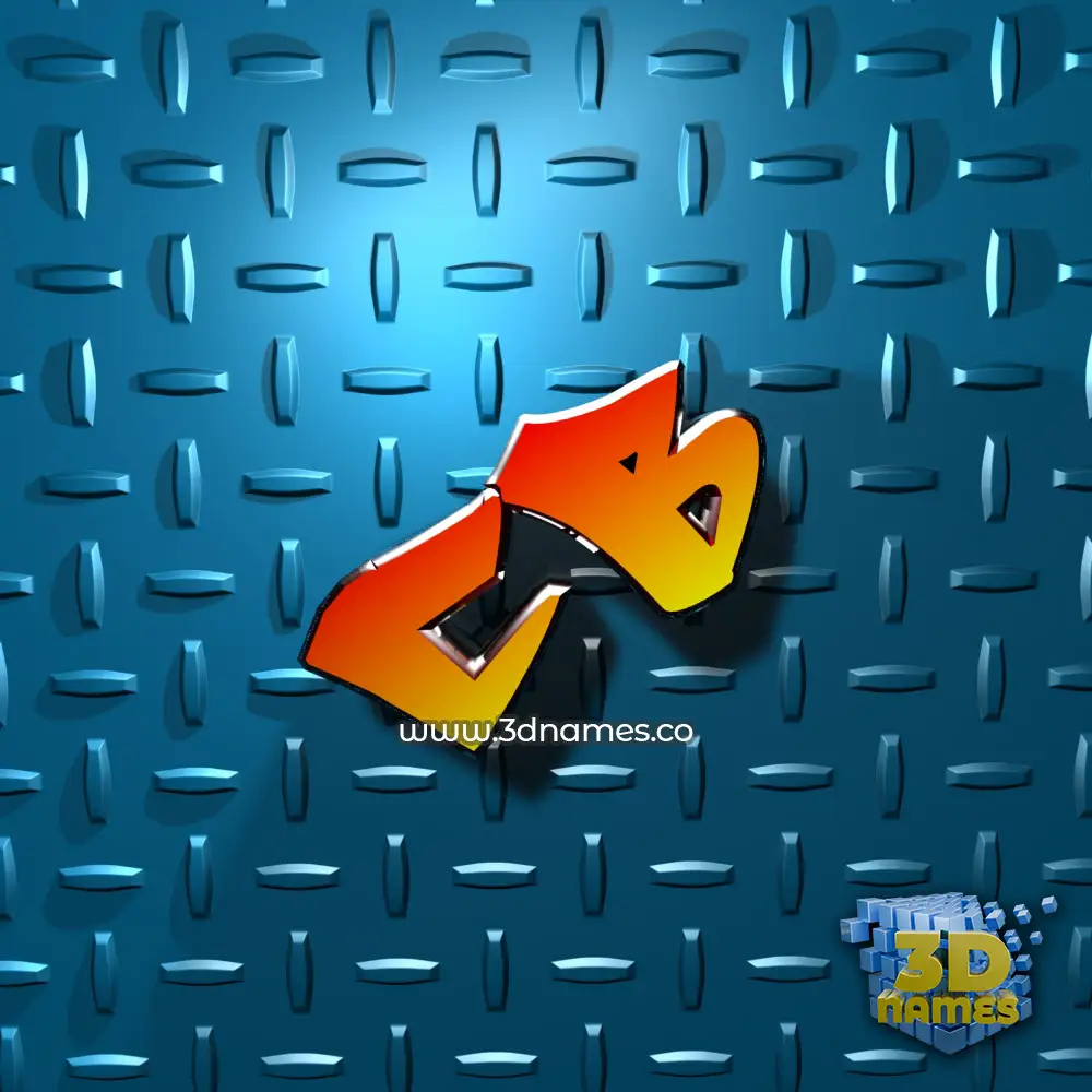 cb in Grid Style style - 3D name wallpaper