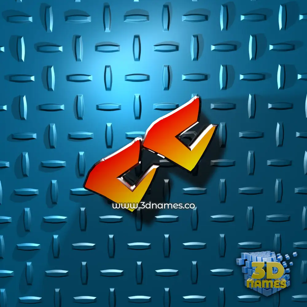 cc in Grid Style style - 3D name wallpaper