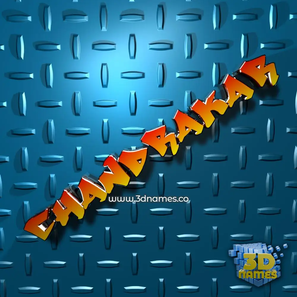 chandrakar in Grid Style style - 3D name wallpaper