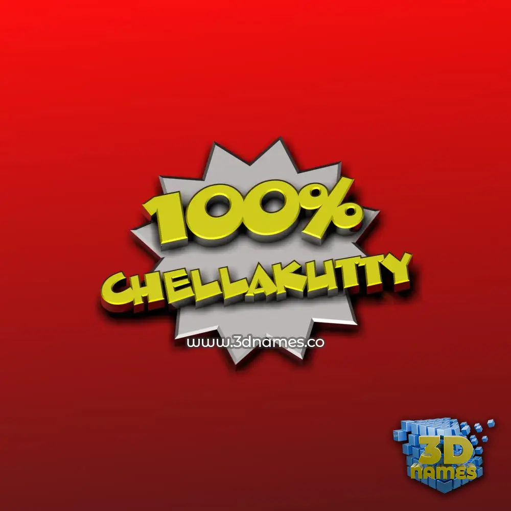 chellakutty in Grid Style style - 3D name wallpaper