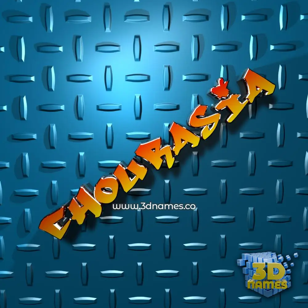 chourasia in Grid Style style - 3D name wallpaper