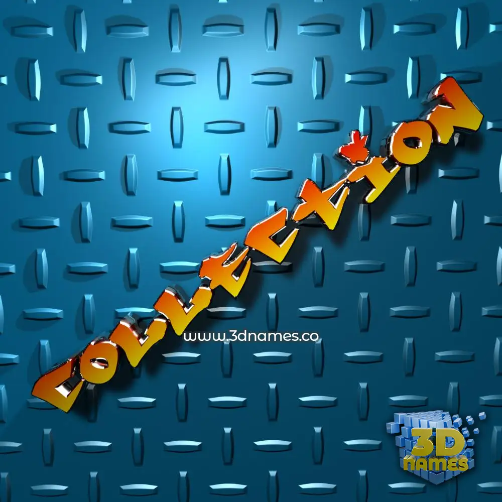 collection in Grid Style style - 3D name wallpaper