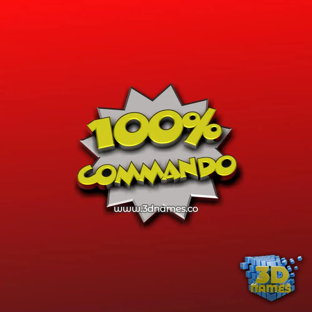 commando in Grid Style style - 3D name wallpaper