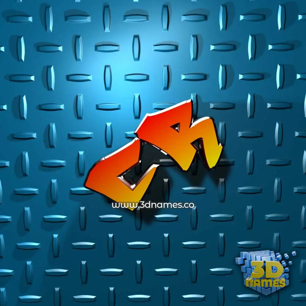 cr in Grid Style style - 3D name wallpaper
