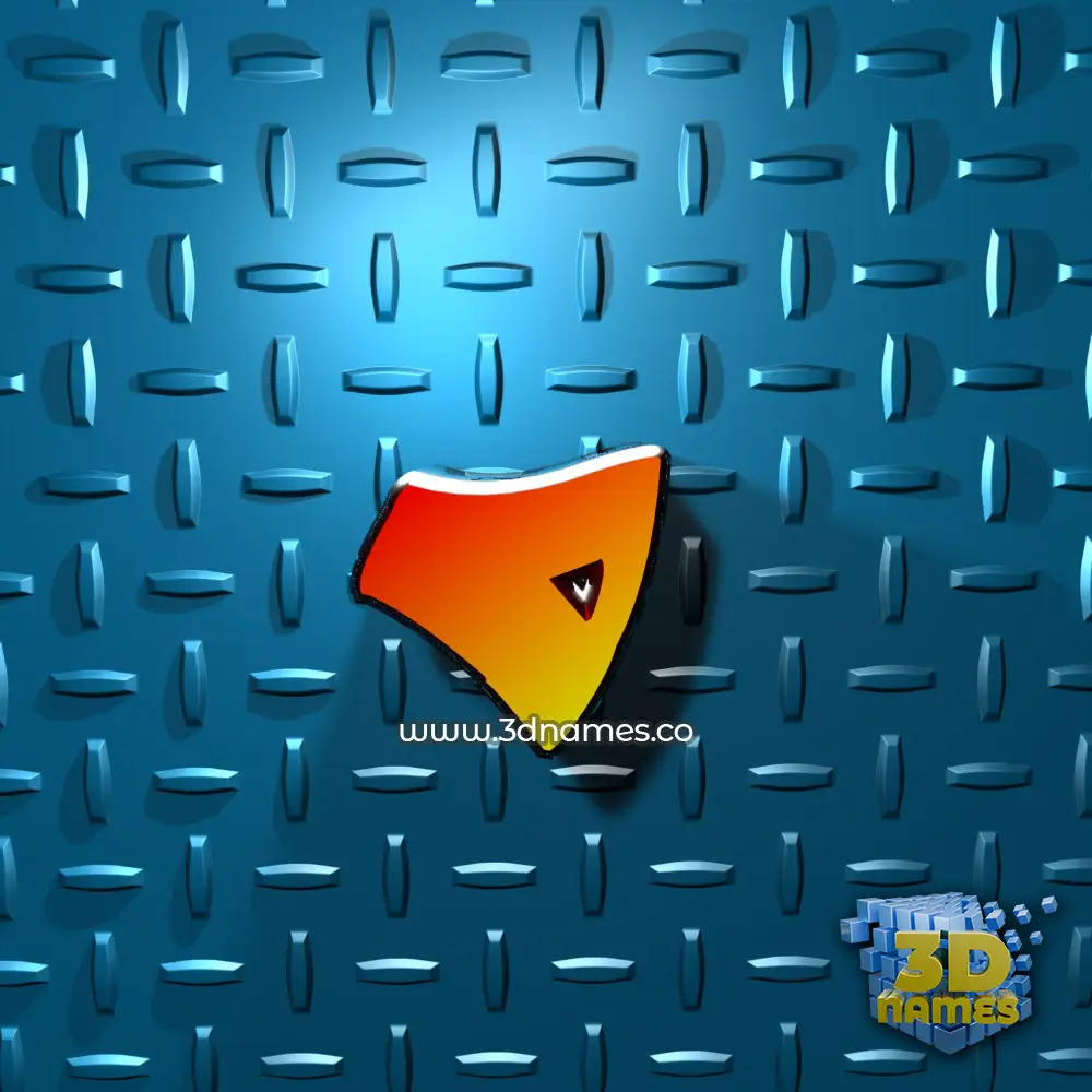 d in Grid Style style - 3D name wallpaper