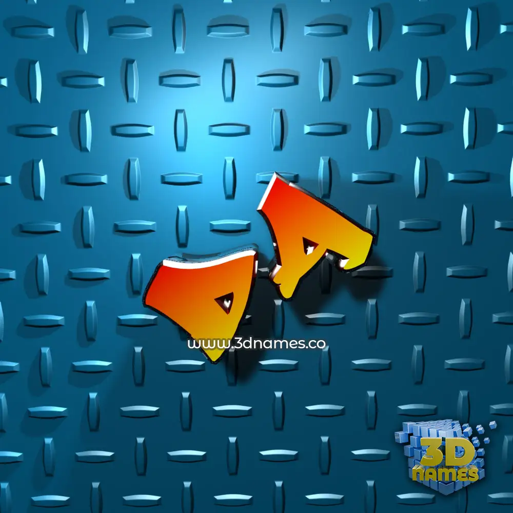 da in Grid Style style - 3D name wallpaper
