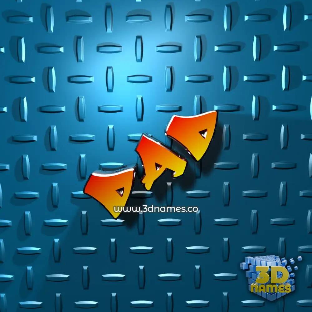 dad in Grid Style style - 3D name wallpaper