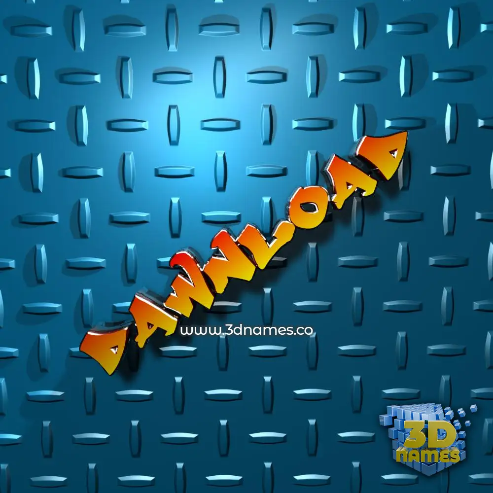 dawnload in Grid Style style - 3D name wallpaper