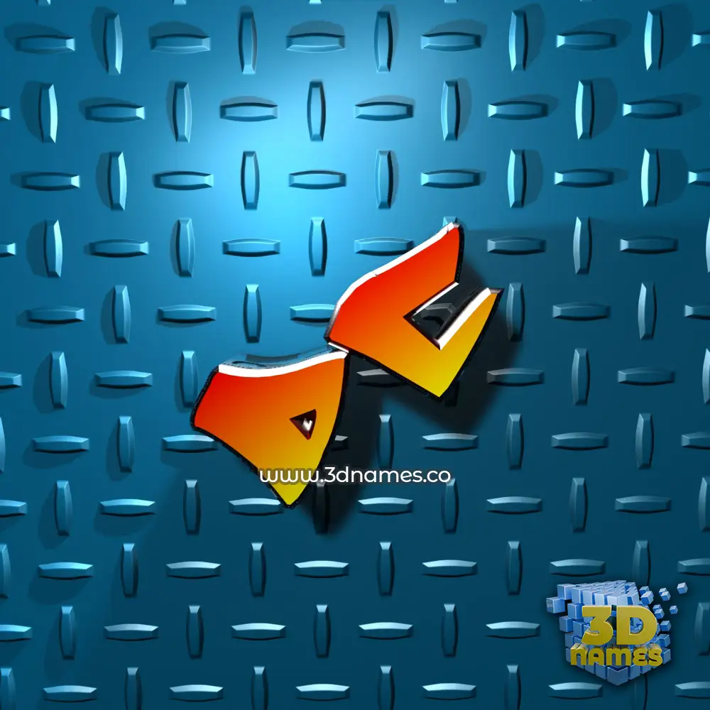 dc in Grid Style style - 3D name wallpaper