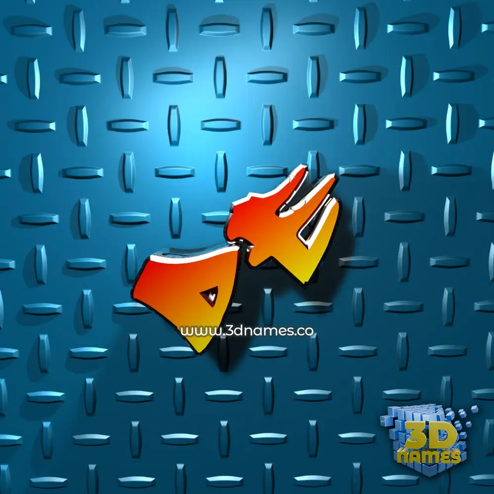 de in Grid Style style - 3D name wallpaper