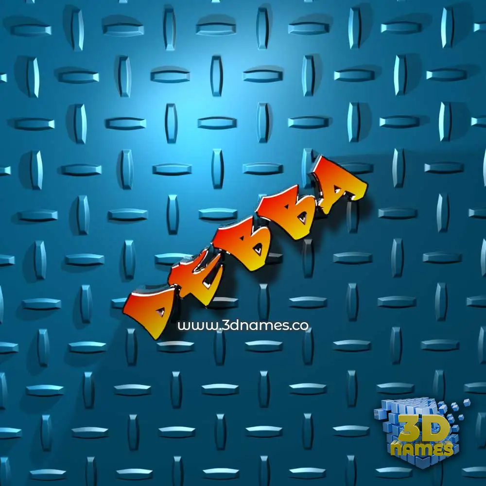 debba in Grid Style style - 3D name wallpaper