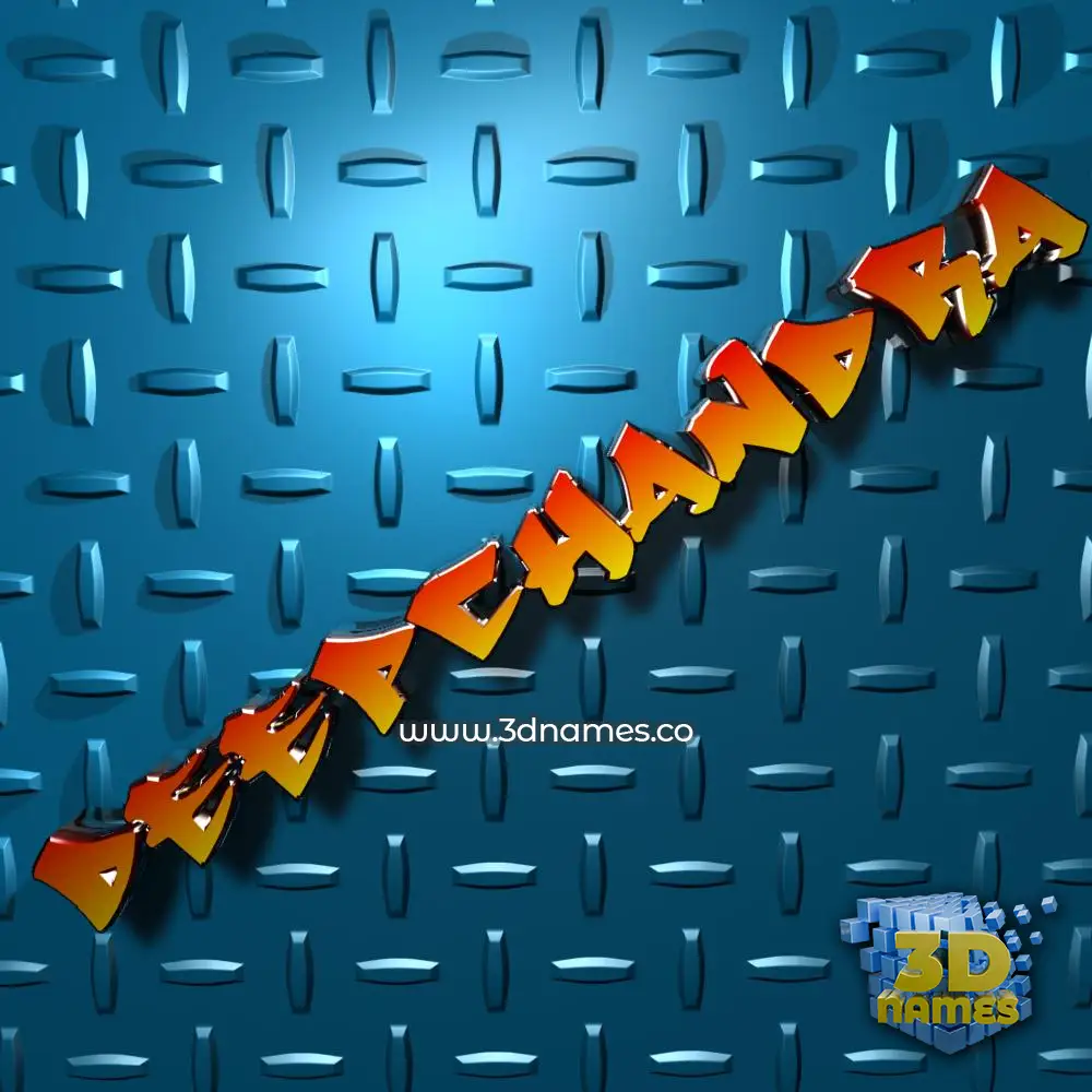 deepchandra in Grid Style style - 3D name wallpaper