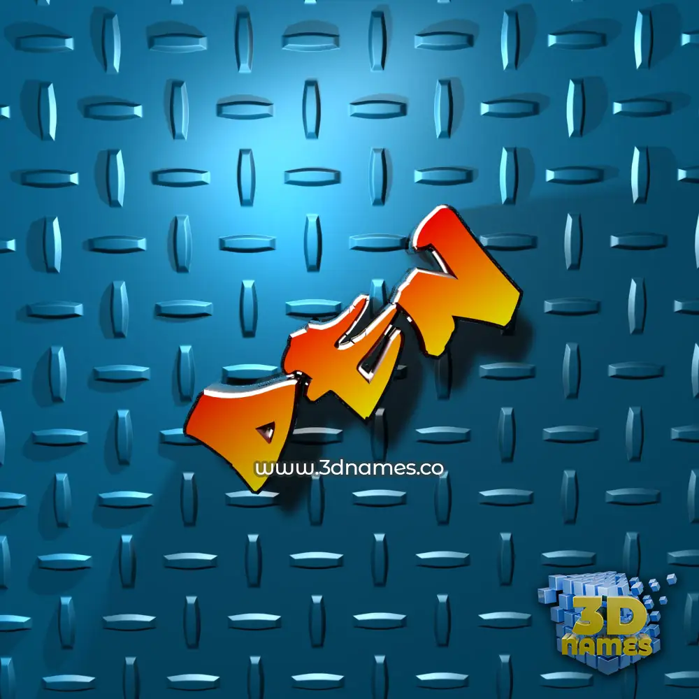 den in Grid Style style - 3D name wallpaper