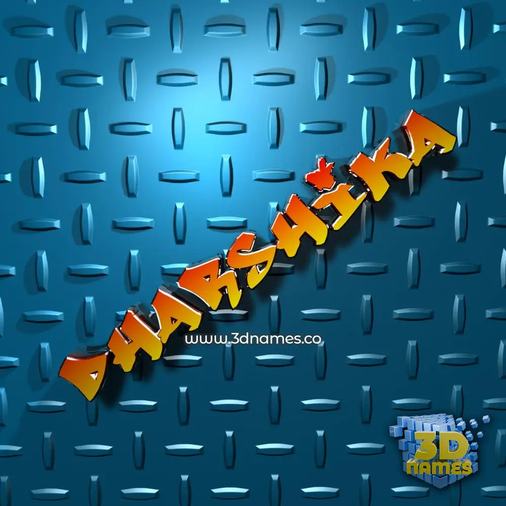 dharshika in Grid Style style - 3D name wallpaper
