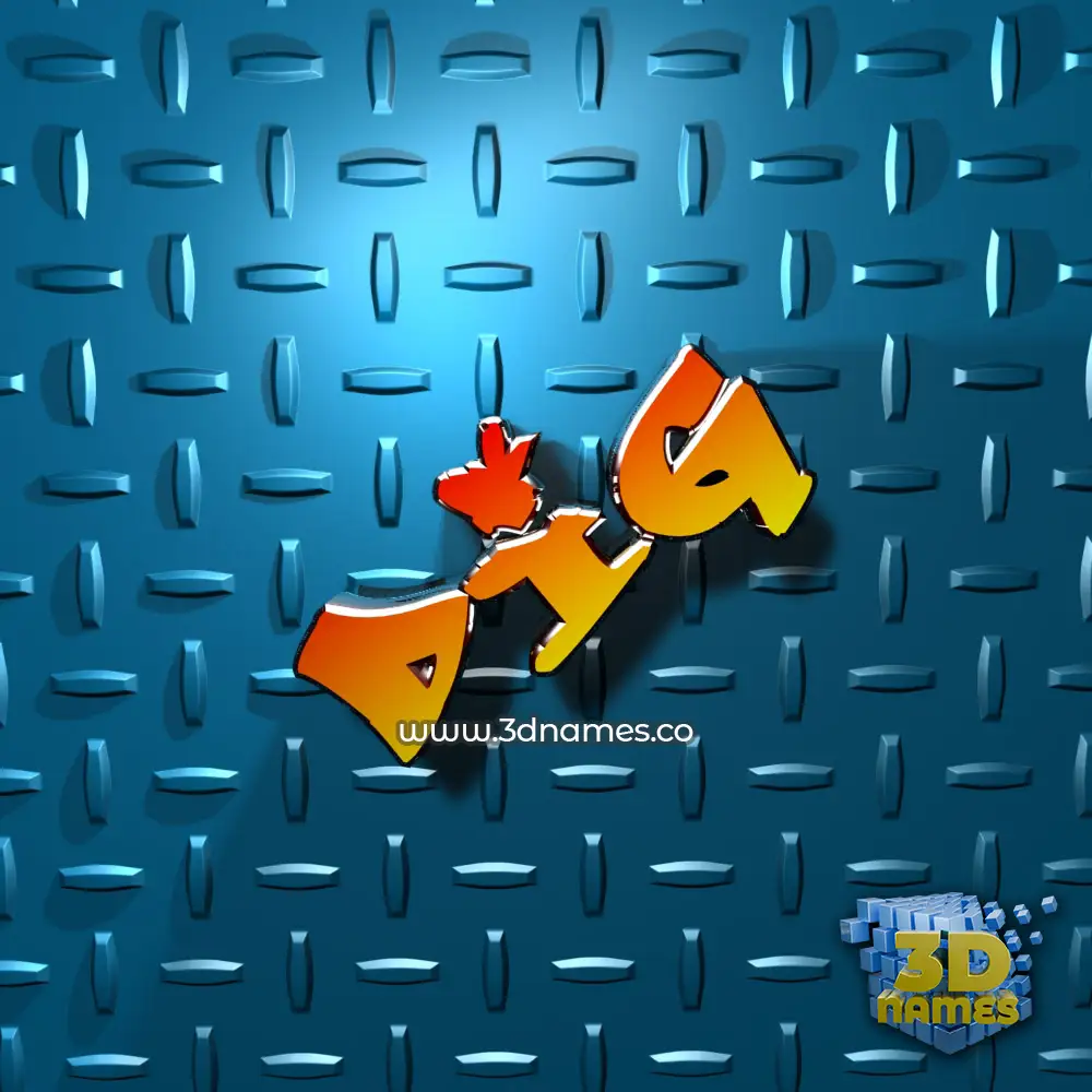 dig in Grid Style style - 3D name wallpaper