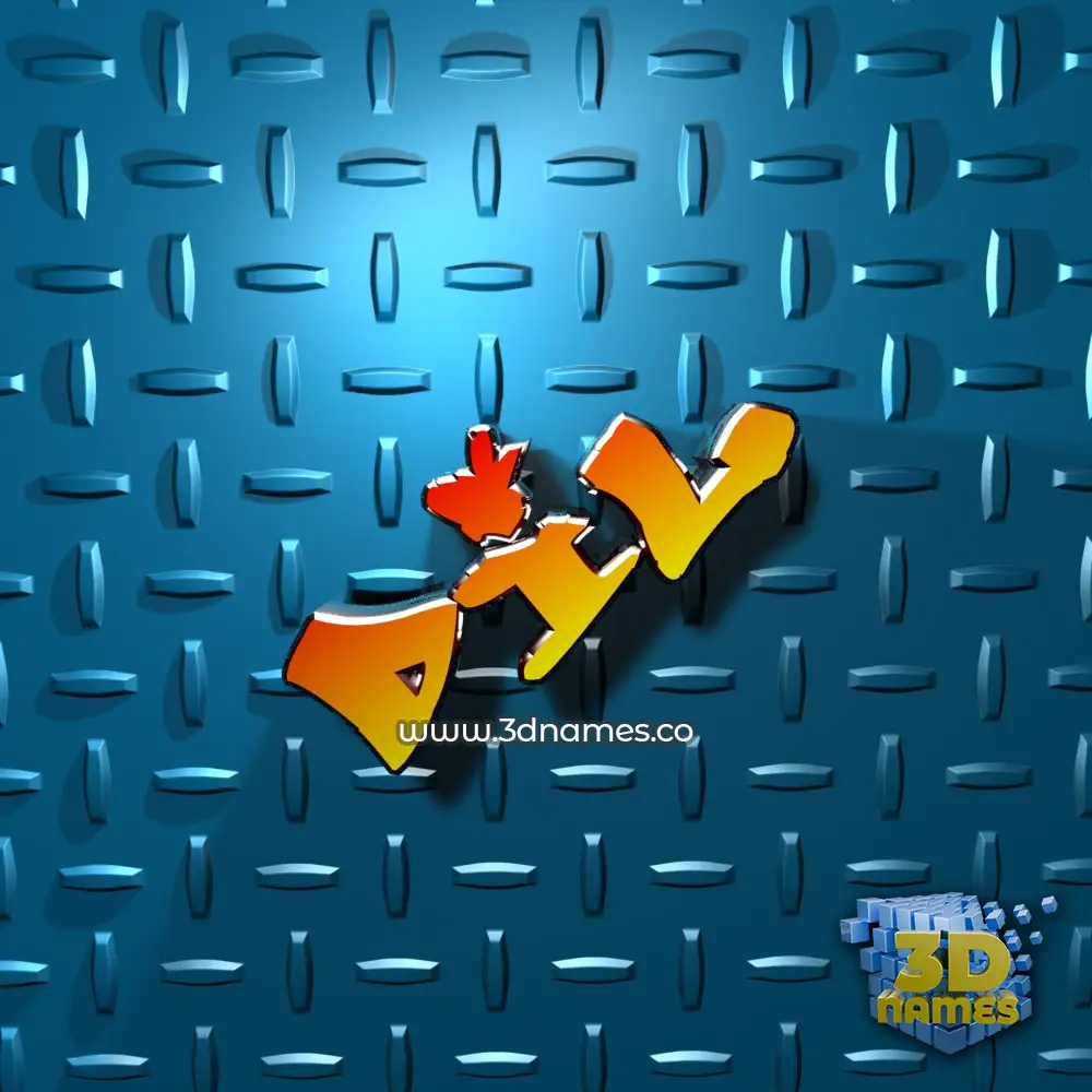 dil in Grid Style style - 3D name wallpaper