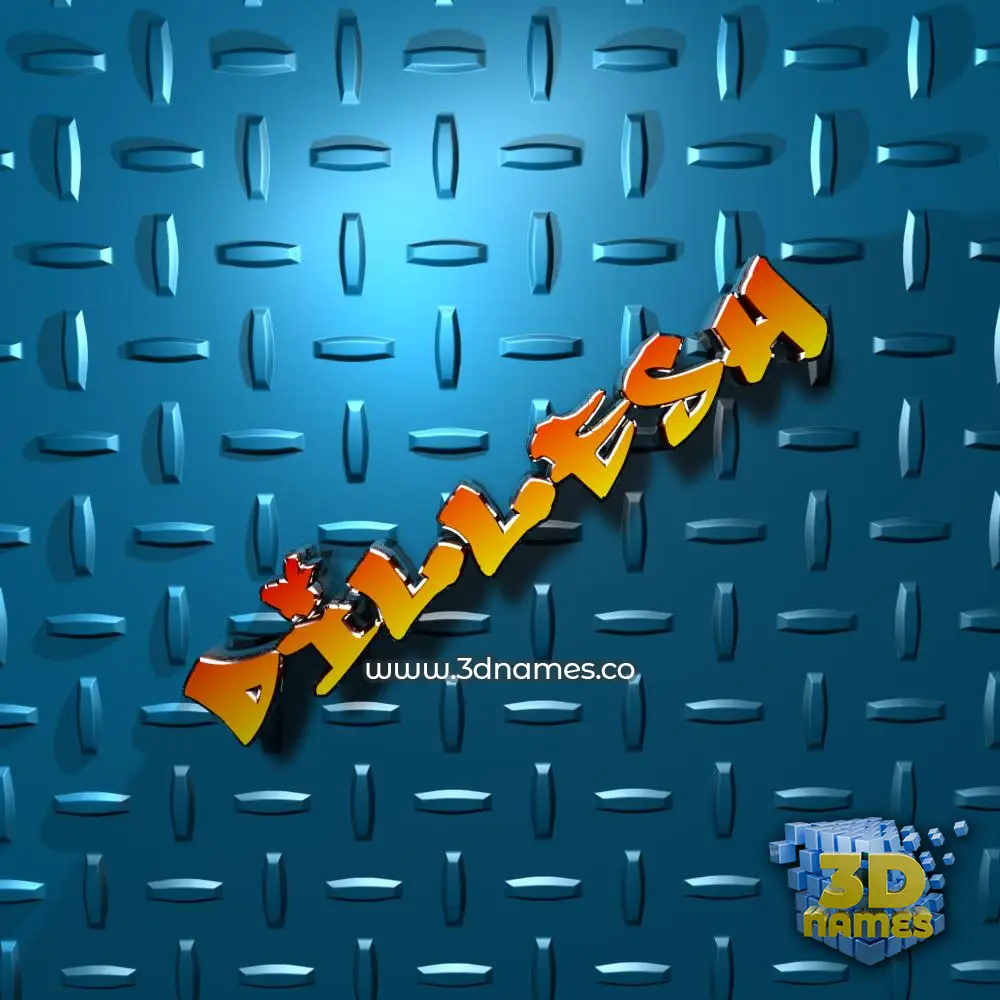 dillesh in Grid Style style - 3D name wallpaper