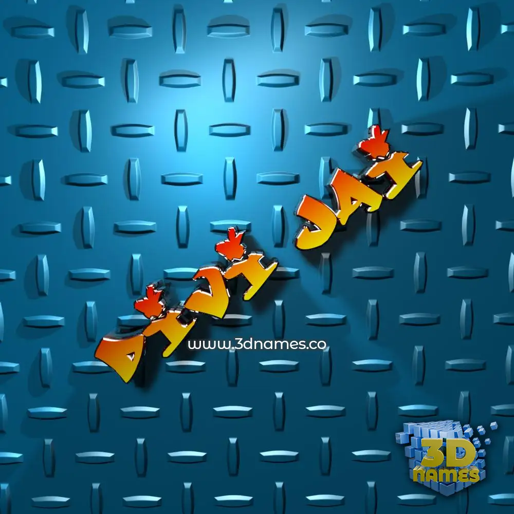 divi jai in Grid Style style - 3D name wallpaper