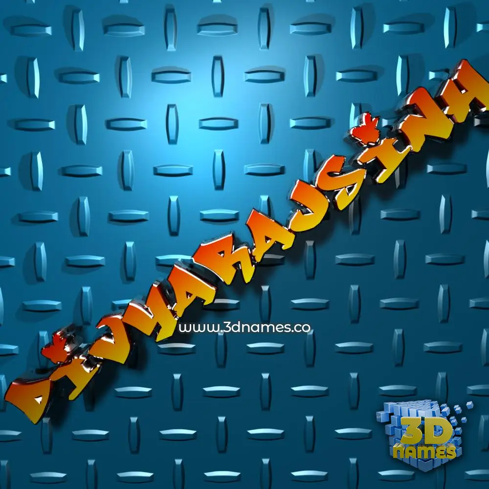 divyarajsinh in Grid Style style - 3D name wallpaper
