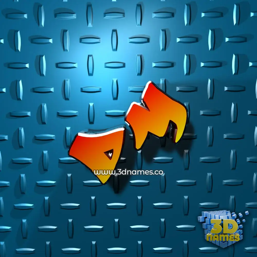 dm in Grid Style style - 3D name wallpaper