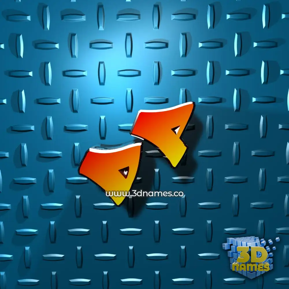 dp in Grid Style style - 3D name wallpaper