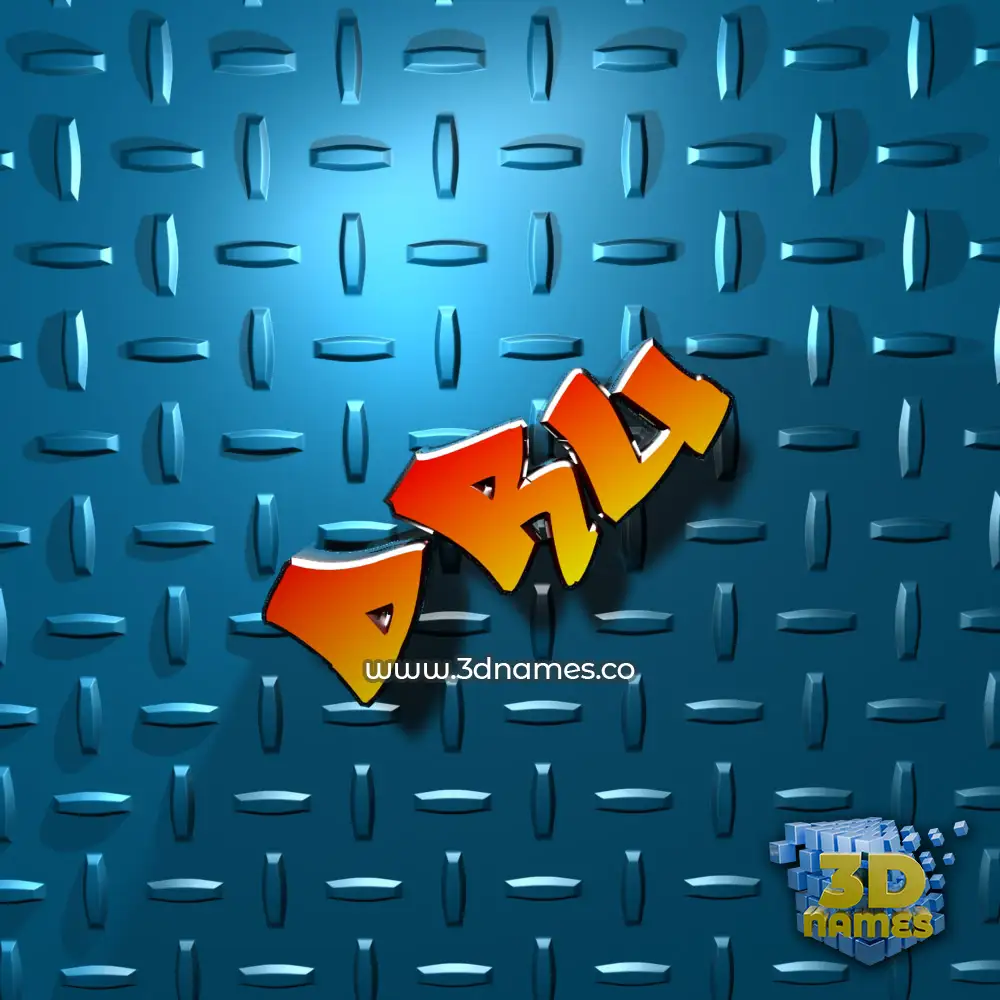 dru in Grid Style style - 3D name wallpaper