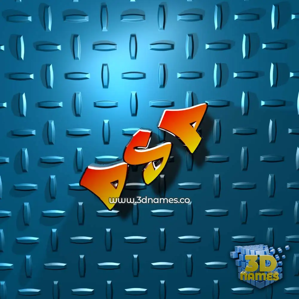 dsp in Grid Style style - 3D name wallpaper