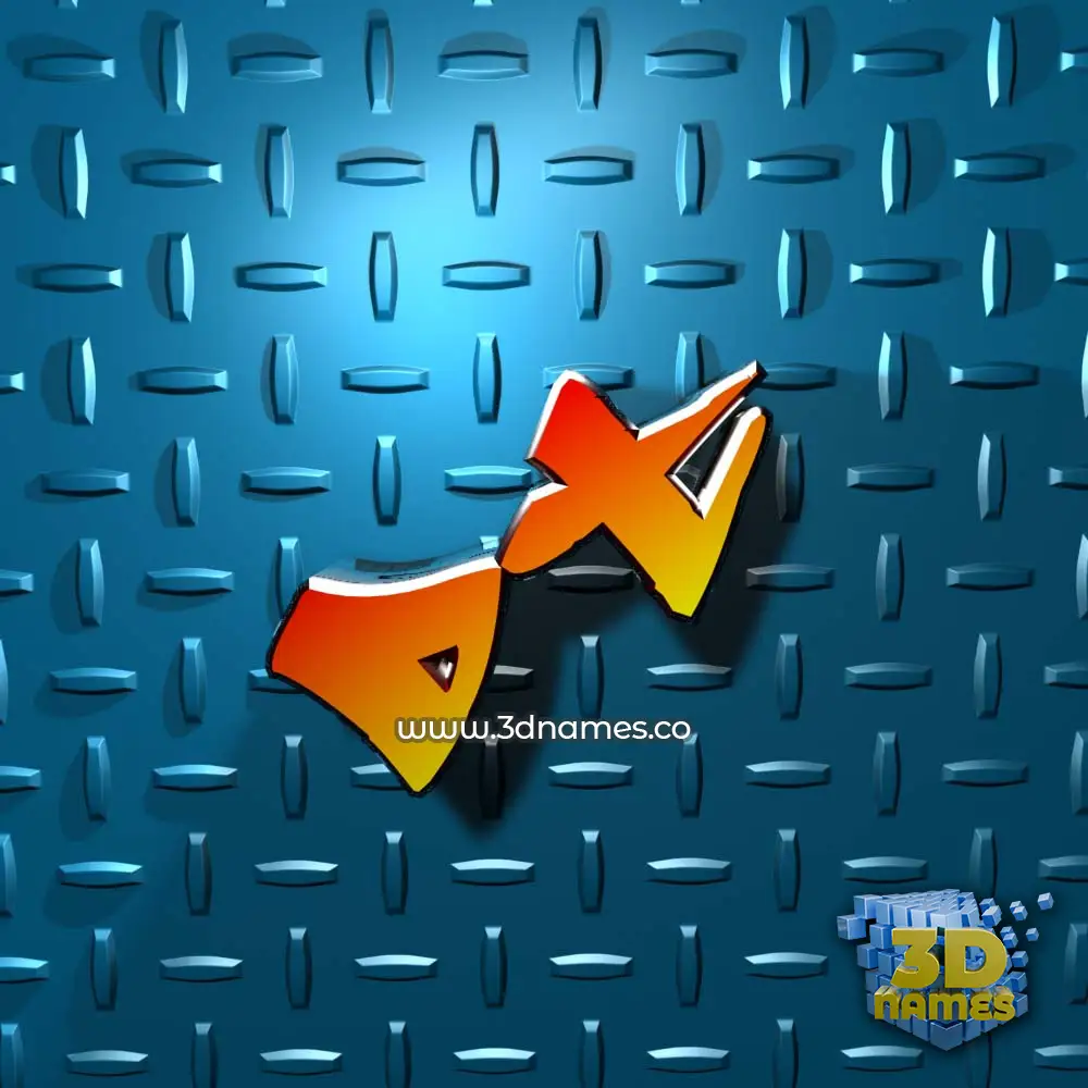 dt in Grid Style style - 3D name wallpaper