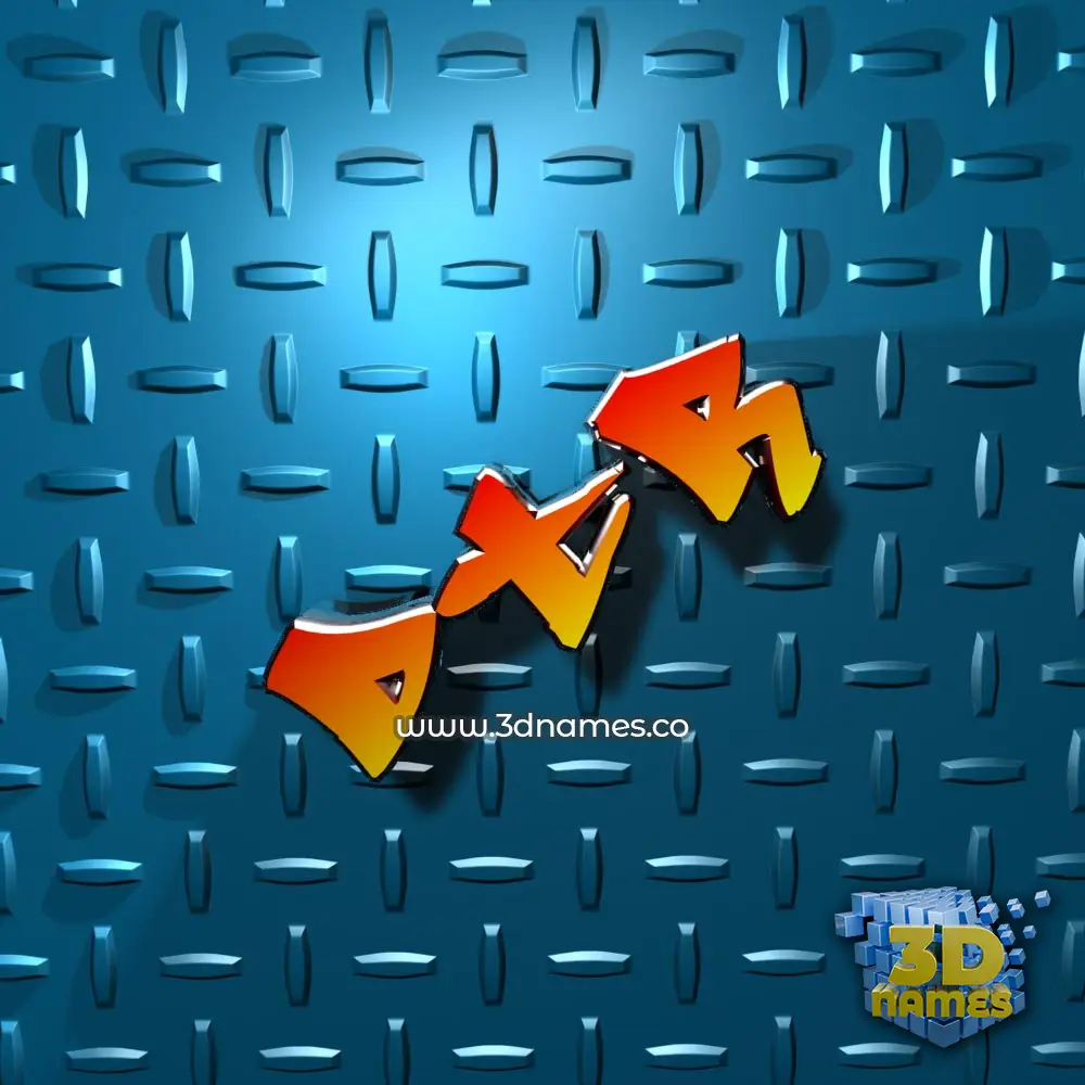 dtr in Grid Style style - 3D name wallpaper
