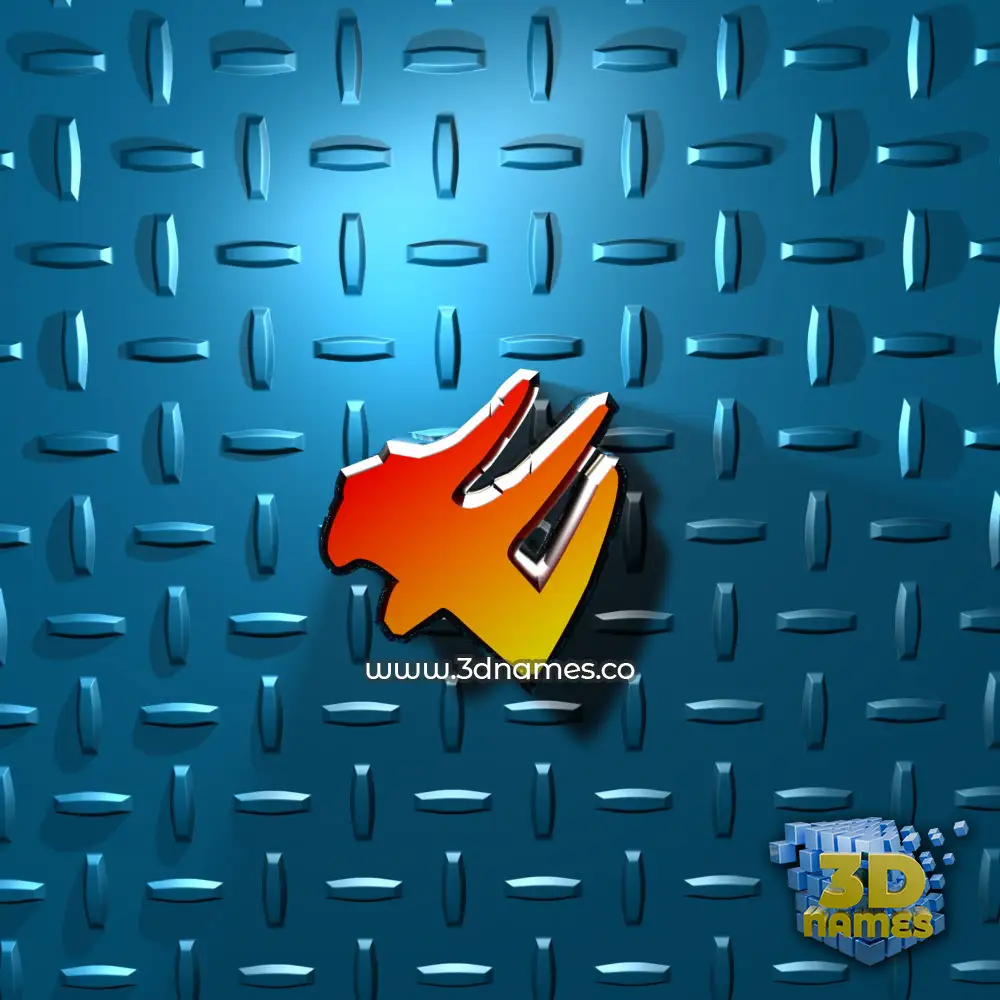e in Grid Style style - 3D name wallpaper