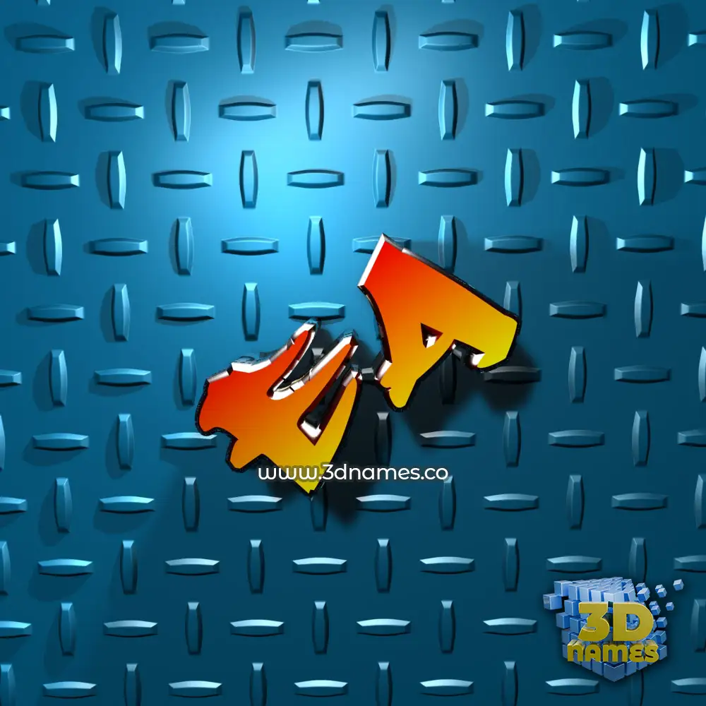 ea in Grid Style style - 3D name wallpaper