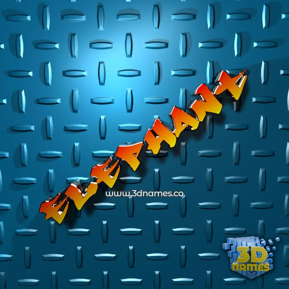 elephant in Grid Style style - 3D name wallpaper