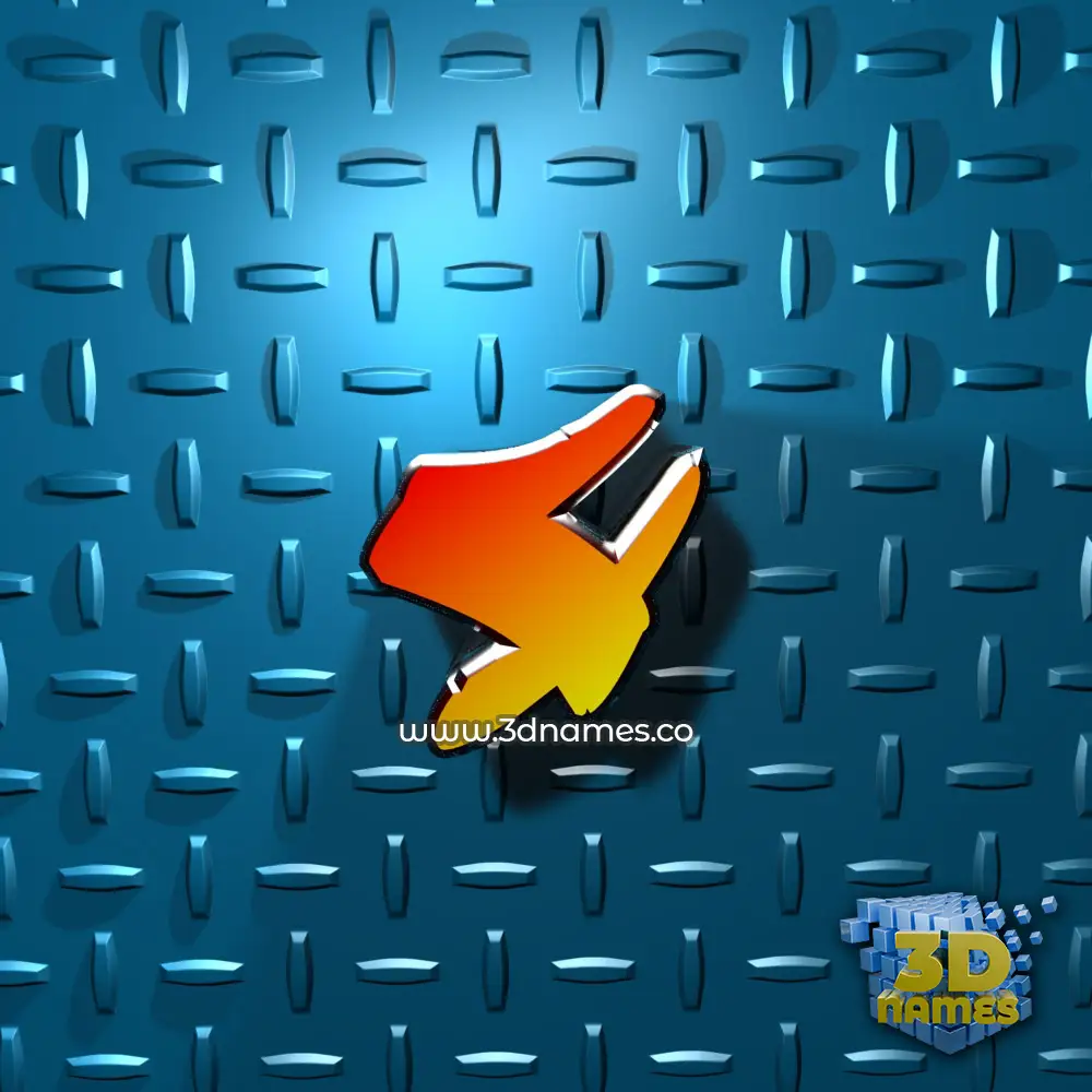 f in Grid Style style - 3D name wallpaper
