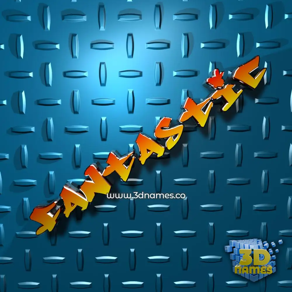 fantastic in Grid Style style - 3D name wallpaper