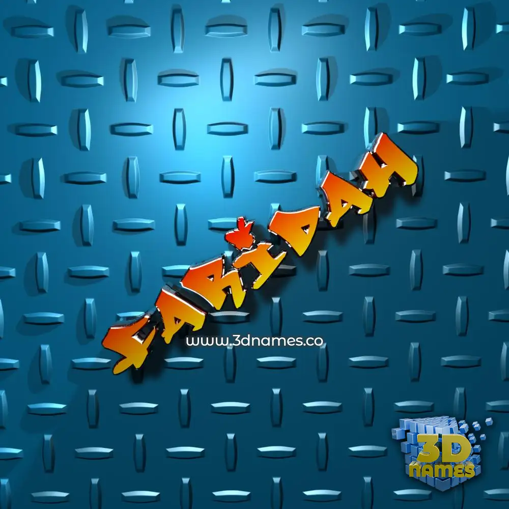 faridah in Grid Style style - 3D name wallpaper