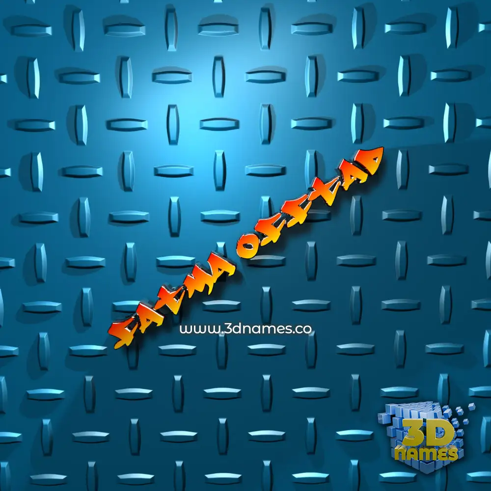fatma offtad in Grid Style style - 3D name wallpaper
