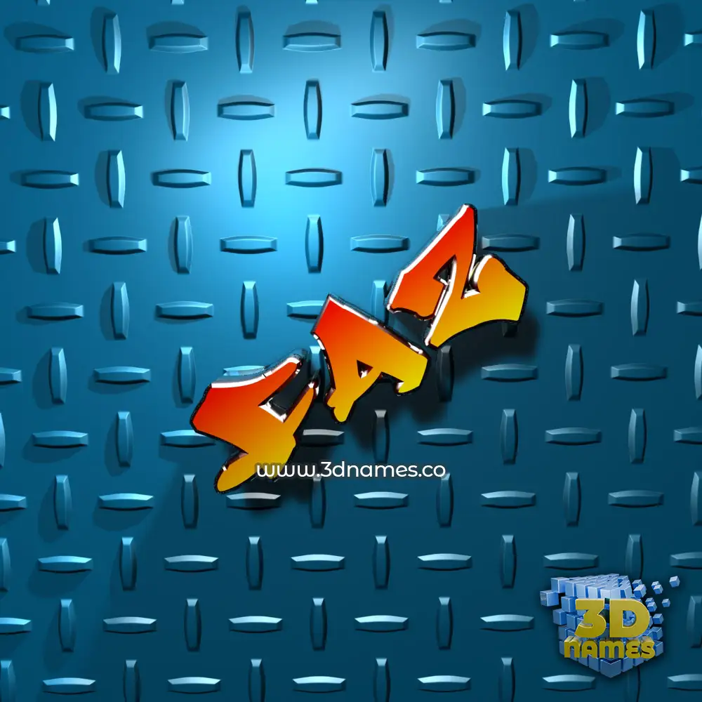 faz in Grid Style style - 3D name wallpaper